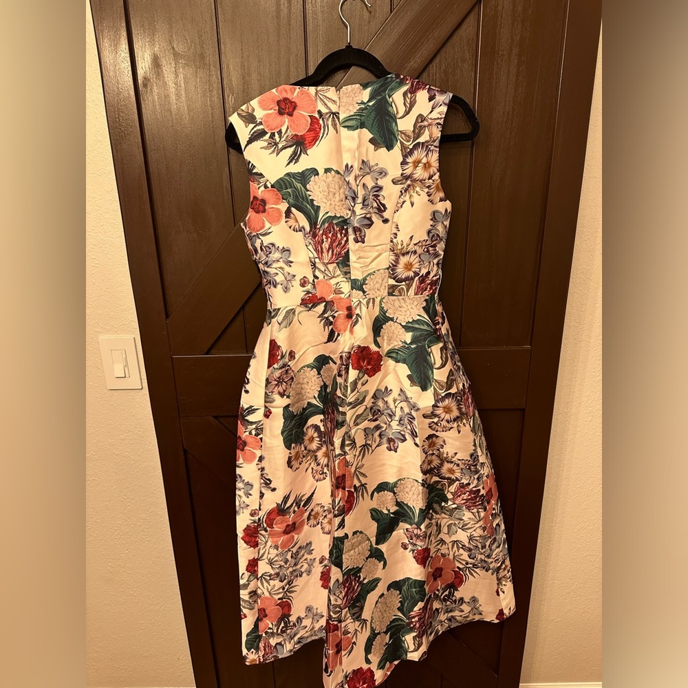 KATE UNGER NEW YORK - NEIMAN MARCUS / NORDSTROM PLEATED FLORAL MIDI DRESS